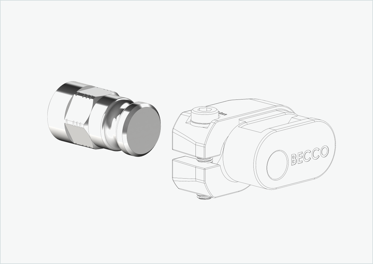 Adapter voor massieve as - M10 x 1,00 | voor Leggero (BECCO)