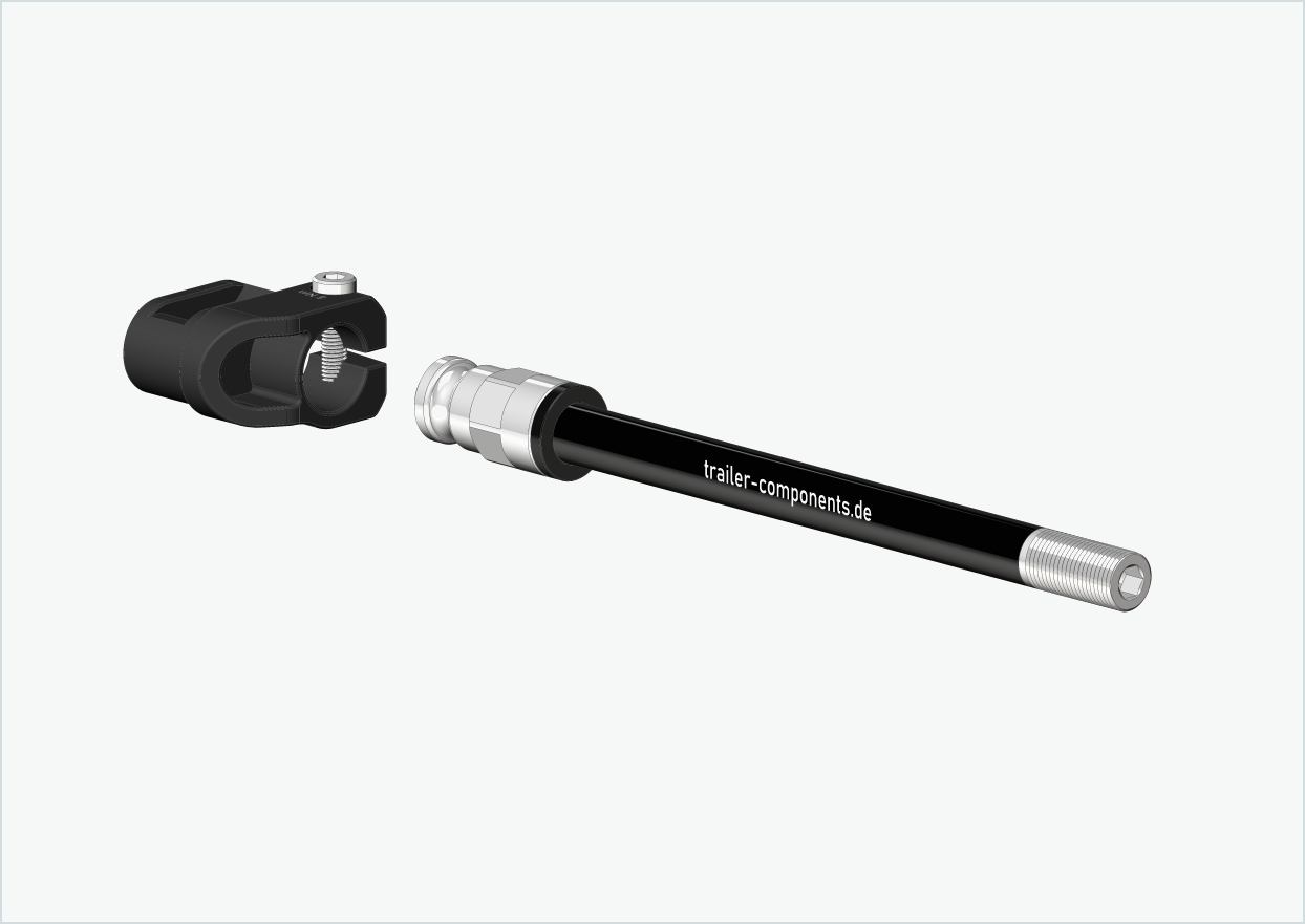 Snelspanas met adapter / M12 x 1,75 | voor Leggero aanhangwagens met BECCO systeem