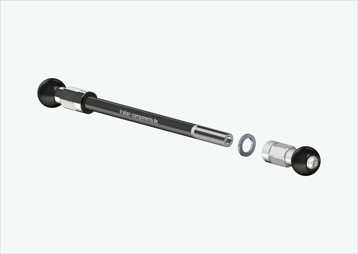 Doorgaande as voor Burley COHO XC / M12 x 1.00