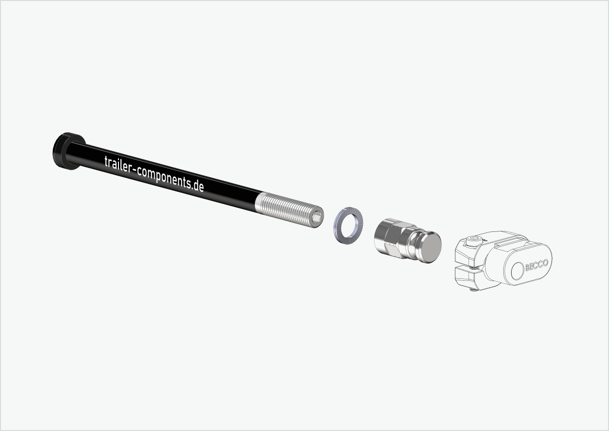 Steekas met adapter Leggero voor TOUT TERRAIN | voor linkse schroefdraad M12 x 1,50 - geschikt voor Leggero met BECCO-systeem