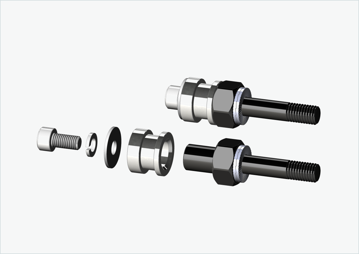 BOB YAK / IBEX schroefdraadadapterset (30mm/30mm) | voor Rohloff Speedhub 500-14 / A12