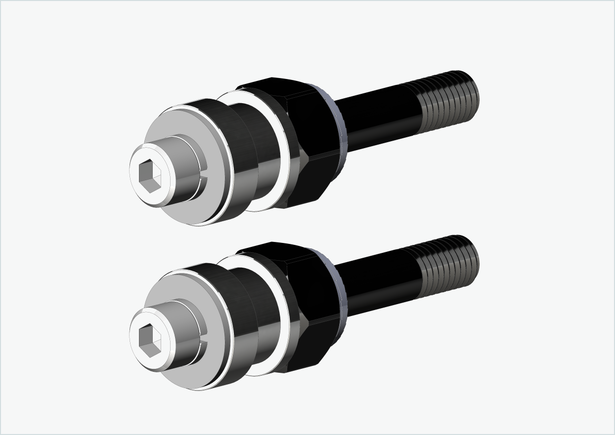 BOB YAK / IBEX schroefdraadadapterset (30mm/30mm) | voor Rohloff Speedhub 500-14 / A12