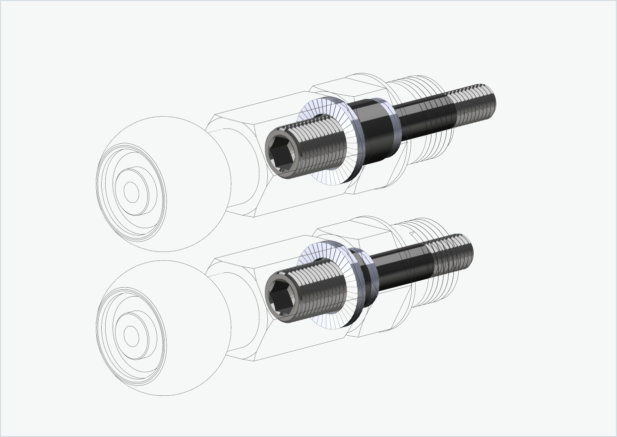 Burley COHO XC schroefdraadadapterset | voor HASE PINO met Rohloff Speedhub 500-14 / A12