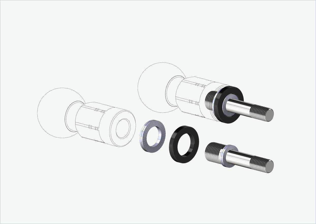 Burley COHO XC schroefdraadadapterset (30mm/30mm) | voor Rohloff Speedhub 500-14 / A12