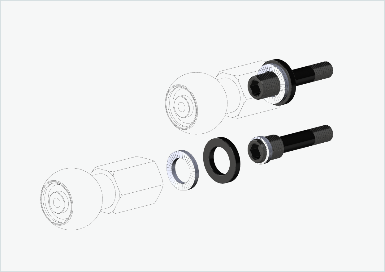 Burley COHO XC schroefdraadadapterset (30mm/30mm) | voor Rohloff Speedhub 500-14 / A12