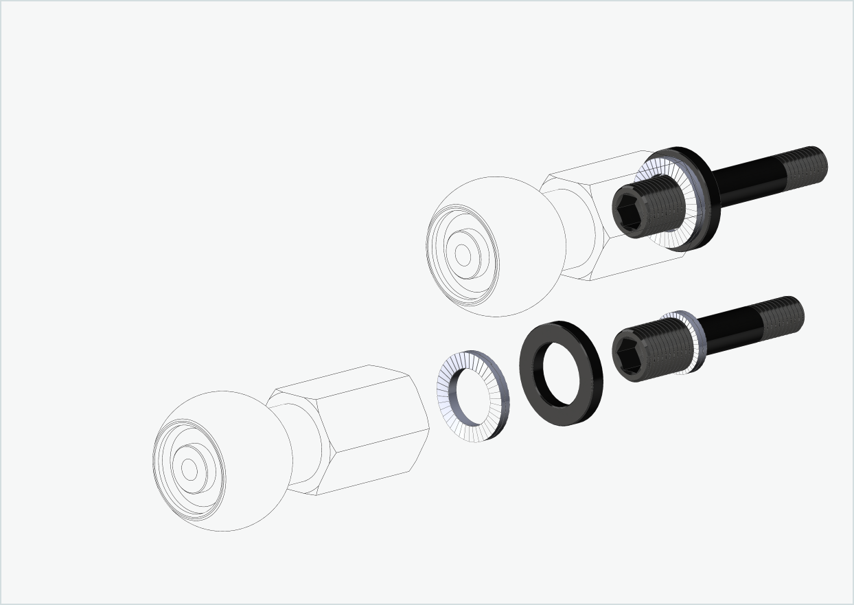Burley COHO XC schroefdraadadapterset (30mm/36mm) | voor Rohloff Speedhub 500-14 / A12
