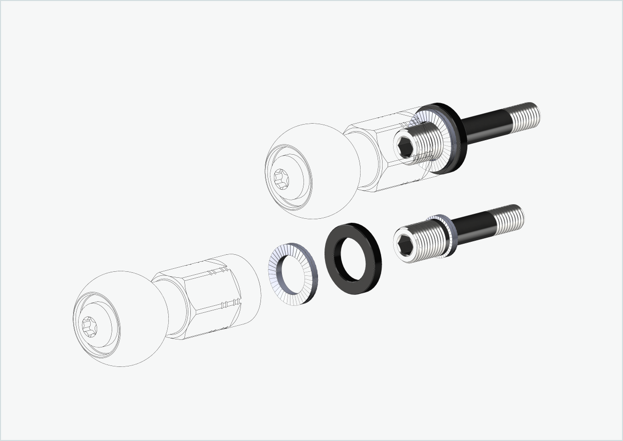 Burley COHO XC schroefdraadadapterset (30mm/36mm) | voor Rohloff Speedhub 500-14 / A12