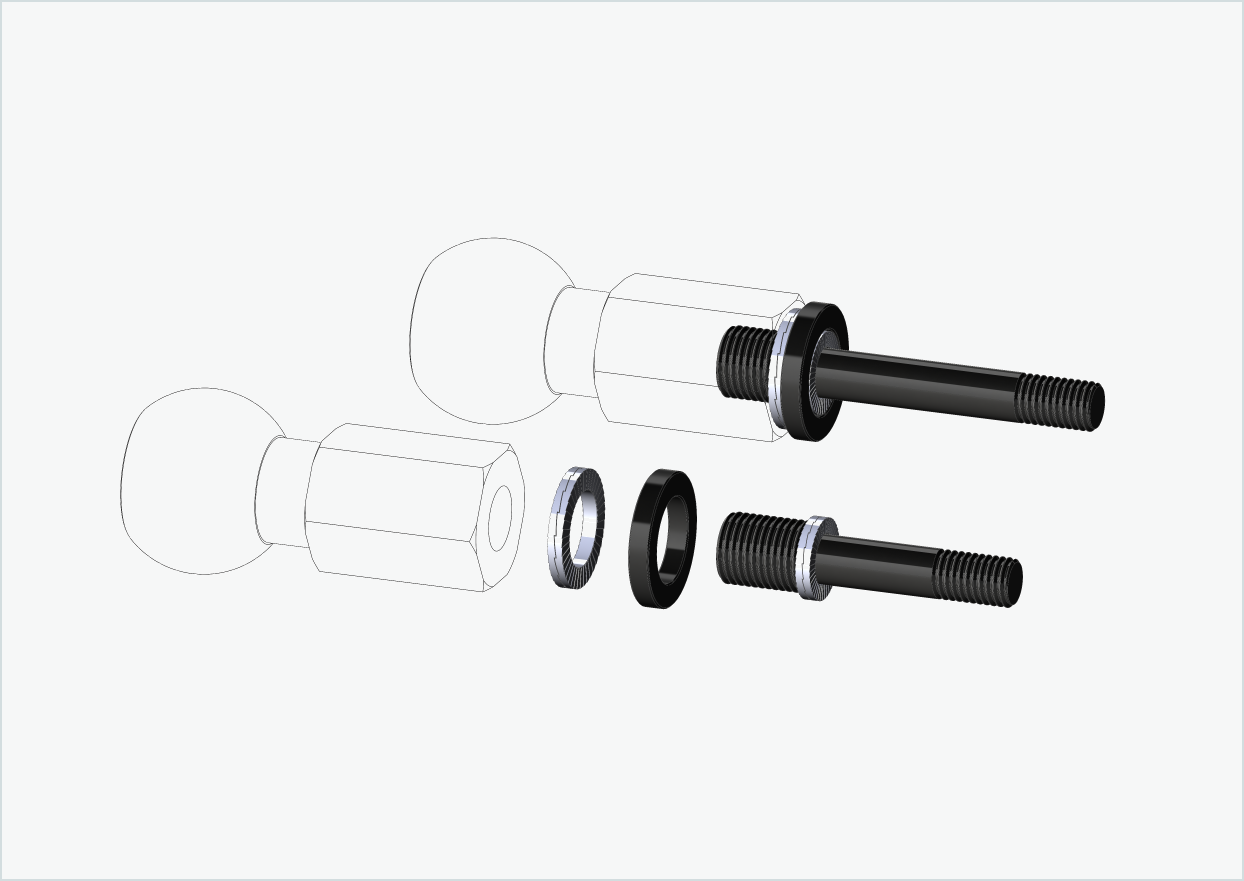 Burley COHO XC schroefdraadadapterset (30mm/42mm) | voor Rohloff Speedhub 500-14 / A12
