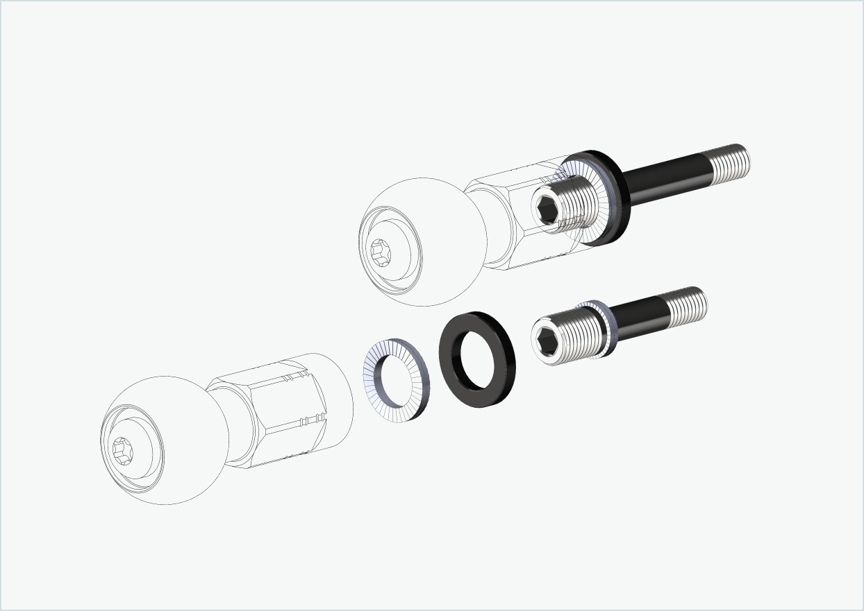 Burley COHO XC schroefdraadadapterset (30mm/42mm) | voor Rohloff Speedhub 500-14 / A12